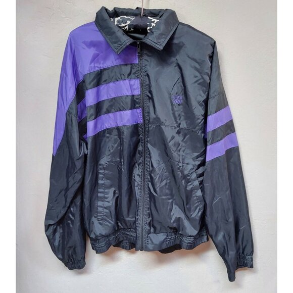 JC Penney Jackets & Blazers - JC Penney Womens Full Zip Windbreaker Jacket Small USA Olympic Logo Purple Black